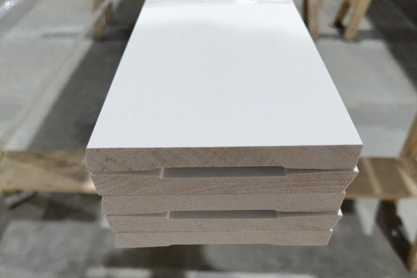 Door and window manufacturing facility using wood mouldings