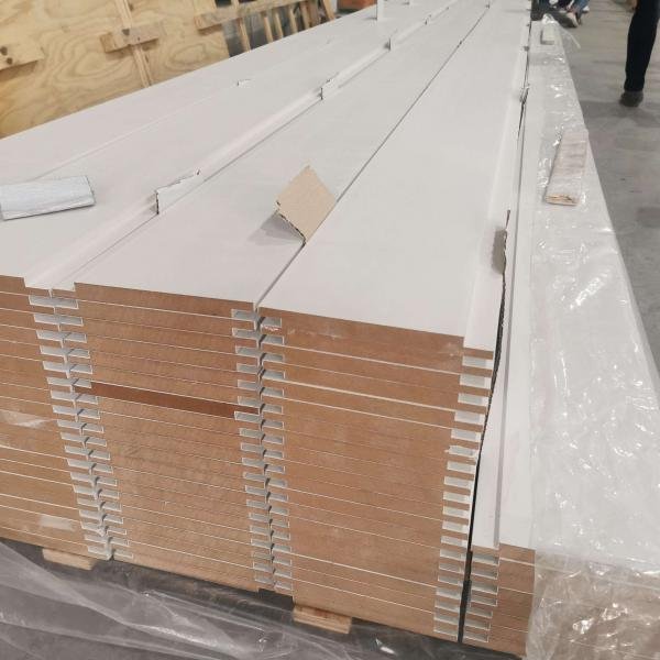 MDF moulding profile with a smooth primed surface